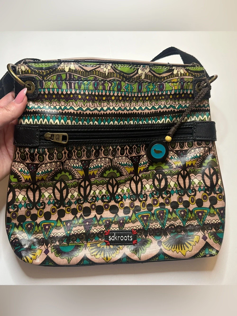 Sakroots Boho Patterned Crossbody Bag